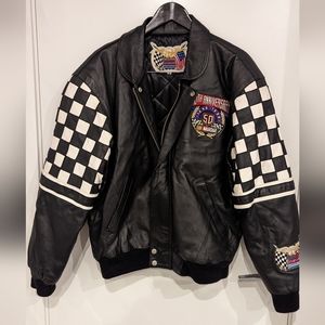 Jeff Hamilton 50th Anniversary Nascar Leather Jacket